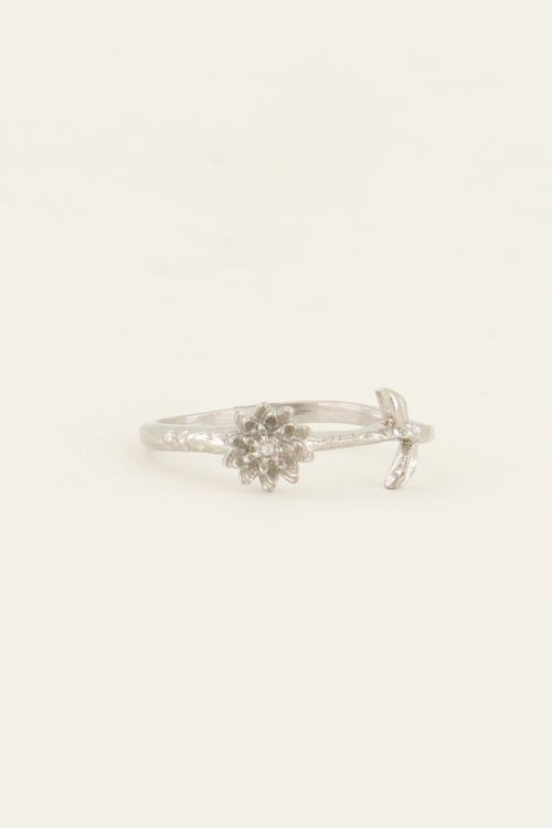 Birth Flower ring met bloem
