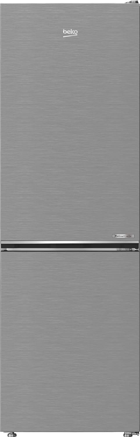 Beko B7RCNE367HXB freistehende Kühl/-Gefrierkombination, 316 l Nettovolumen, 210 l Kühlen, 106 l Gefrieren, NoFrost, AeroFlow, HarvestFresh, MultiZone, 3 Gefrierschubladen, Edelstahl-Look