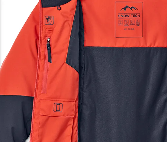 Skijacke, rot-blau