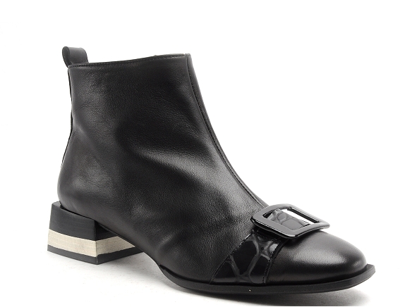 Nemonic boots bottine plates femme 2345 noir