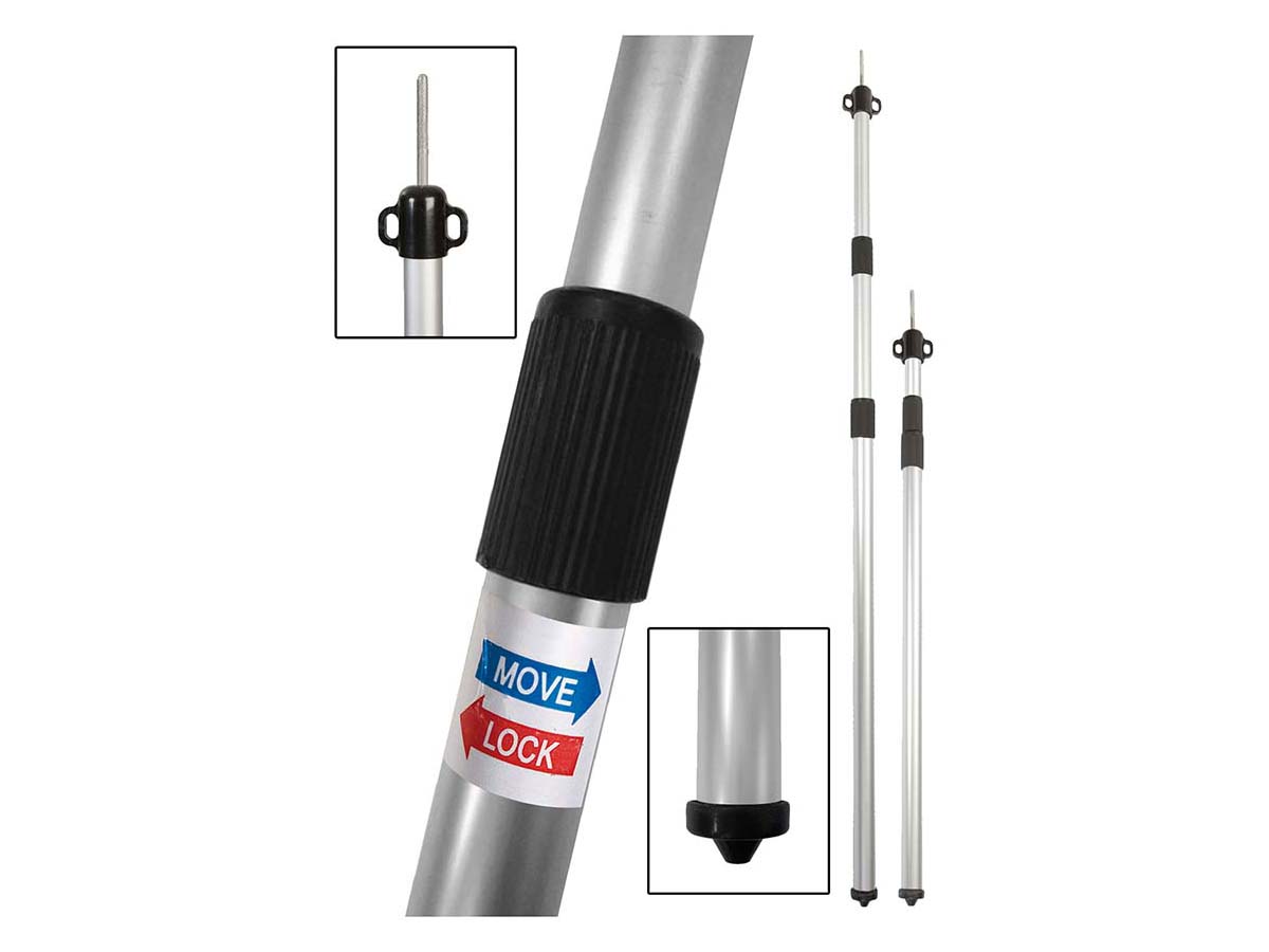 Bo-Camp 3-delige telescopsiche tentstok - 93-230 cm