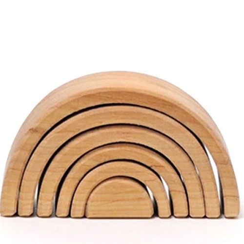 Grimm's regenboog stapeltoren naturel - 6 bogen 10,5 cm