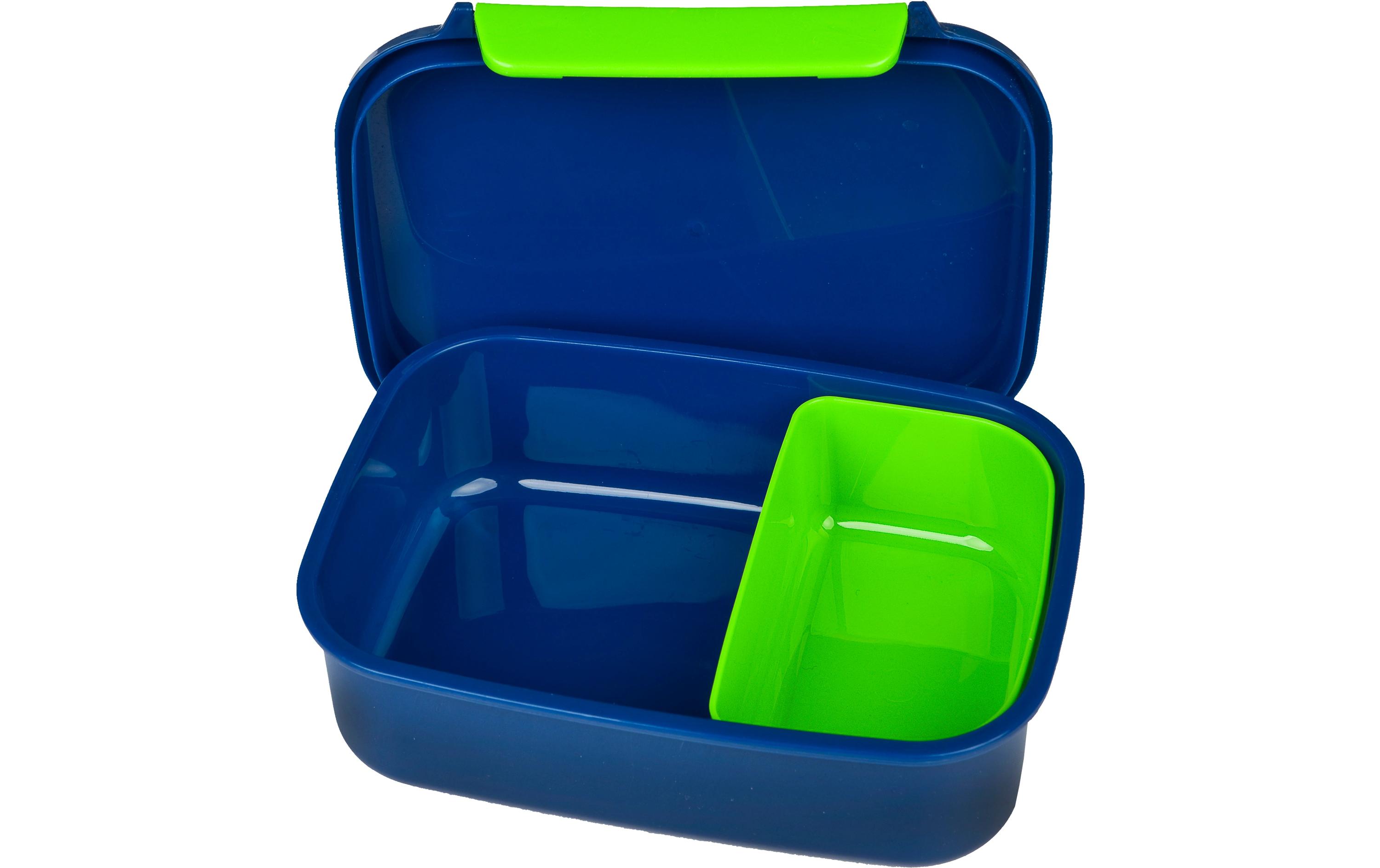 Lunchbox Fussball Dunkelblau/GrünBrotzeitdose