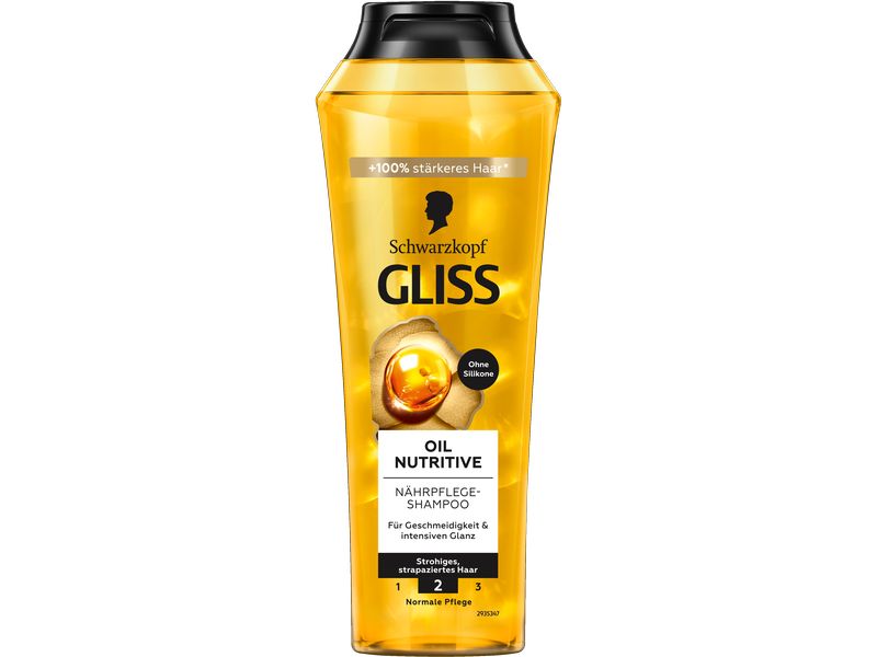 Schwarzkopf GLISS Shampoo Oil Nutritive 250 ml Haarshampoo verleiht Geschmeidigkeit und Glanz