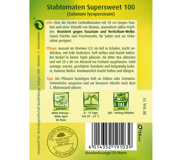 Quedlinburger Samen Stabtomate 'Supersweet