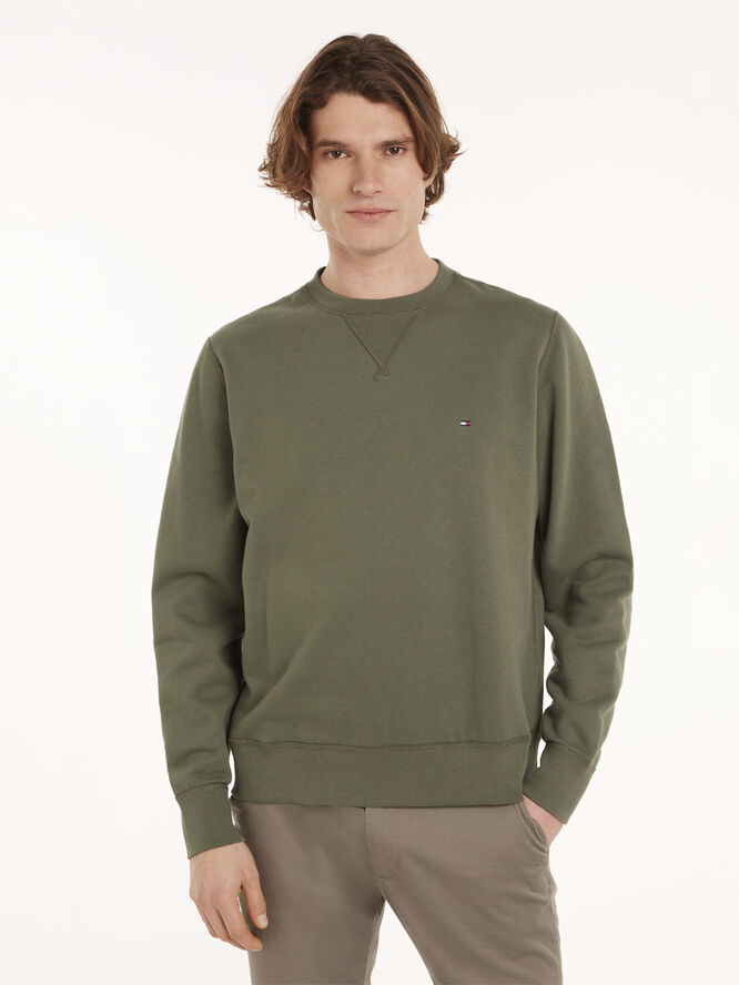 Tommy Hilfiger ESSENTIAL FLEECE CREWNECK Battle green