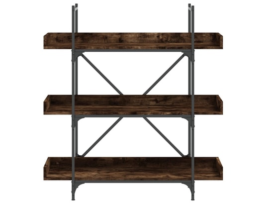 VIDAXL - Bibliothèque à 3 niveaux chêne fumé 100x33x108,5 cm