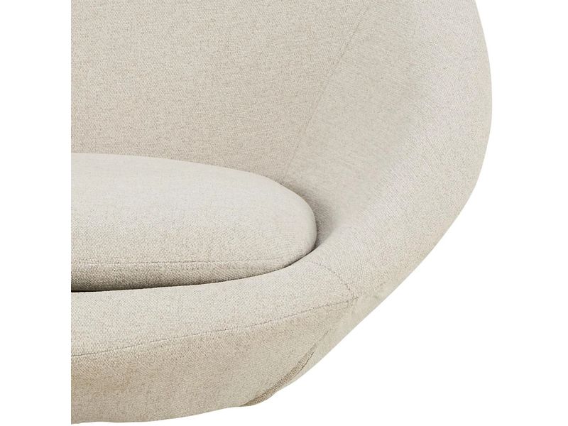 AC Design Sessel Center Beige Moderner Loungesessel mit Drehfunktion
