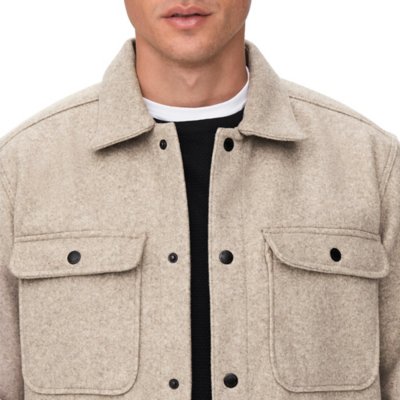 Chemise à manches longues homme Onsash Ovr Woolen Look Pkt ONLY AND SONS