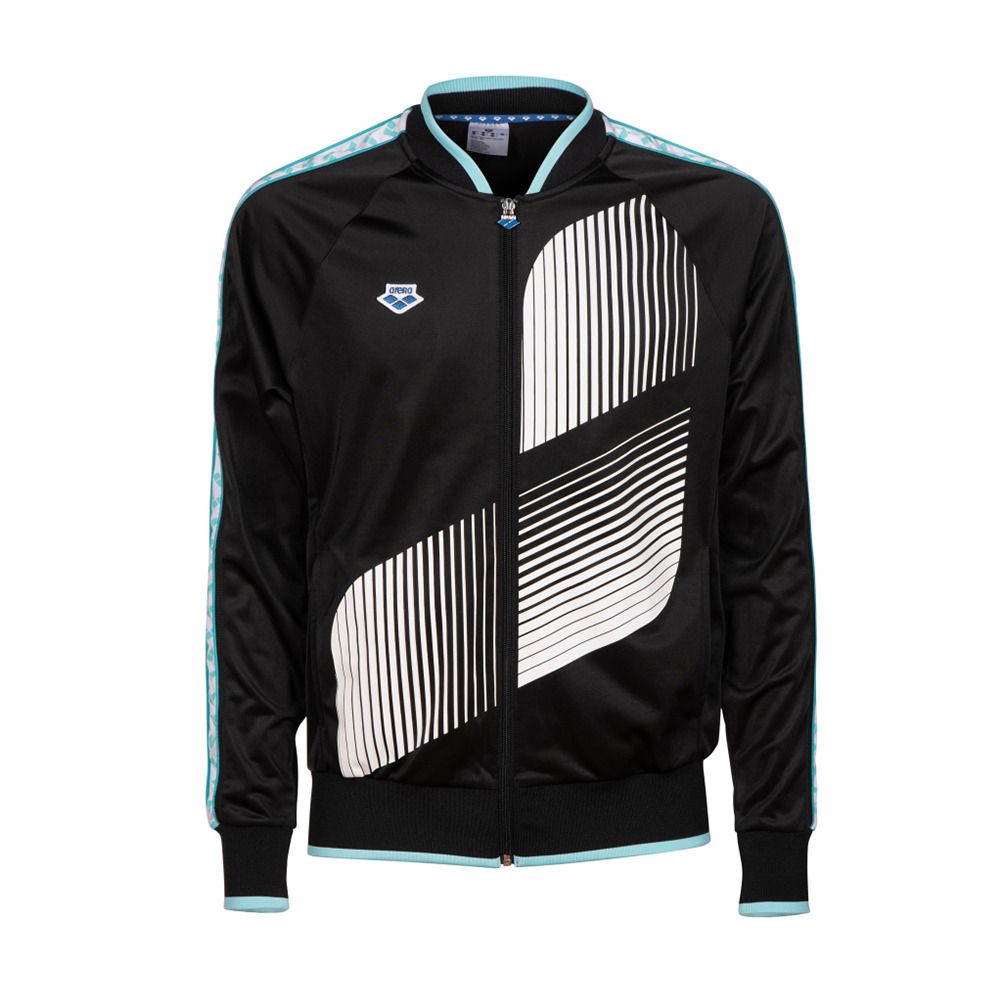 Arena RELAX IV TEAM LOGO - Veste black/white/blue diamond