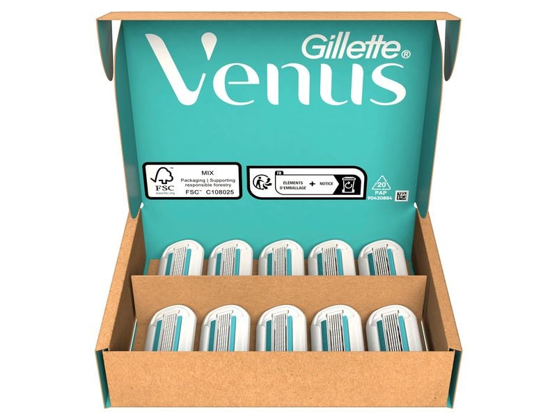 Gillette Venus Rasierklingen Deluxe Smooth Systemklingen 10 Ersatzklingen für manuelle Rasierer