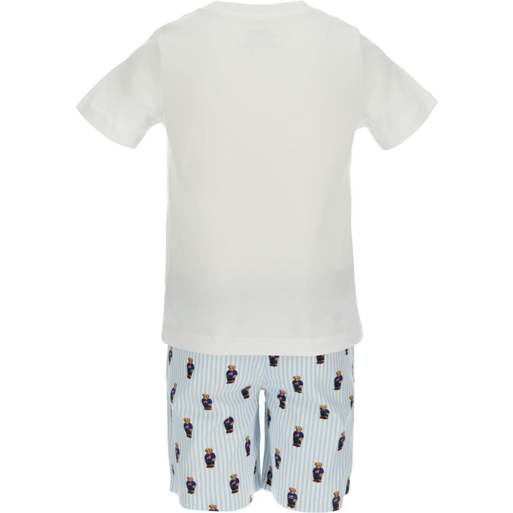 Køb Polo Ralph Lauren White / Elite Blue Ss Bjørn Tee Og Kort Sæt