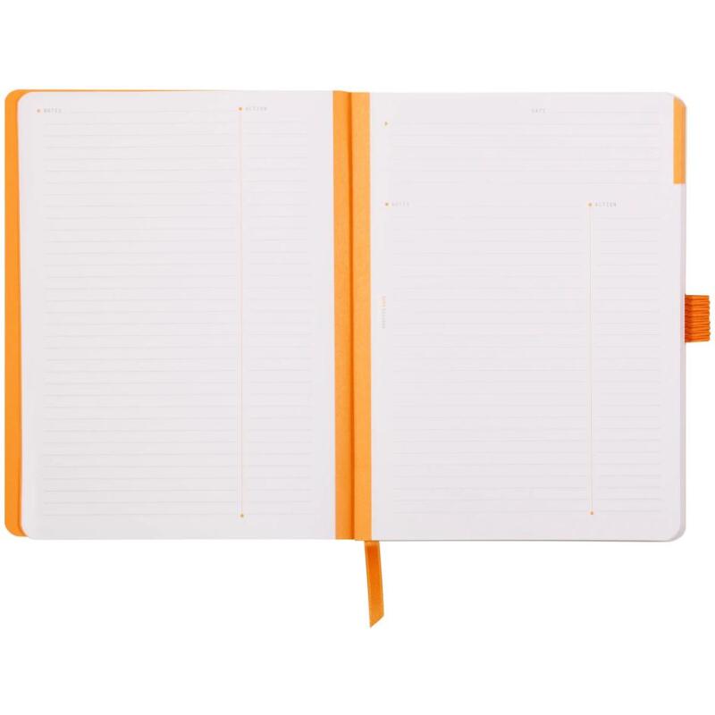 Rhodiarama Meeting A5+160 pages microperforé papier blanc 90 g avec élastique + porte-stylo