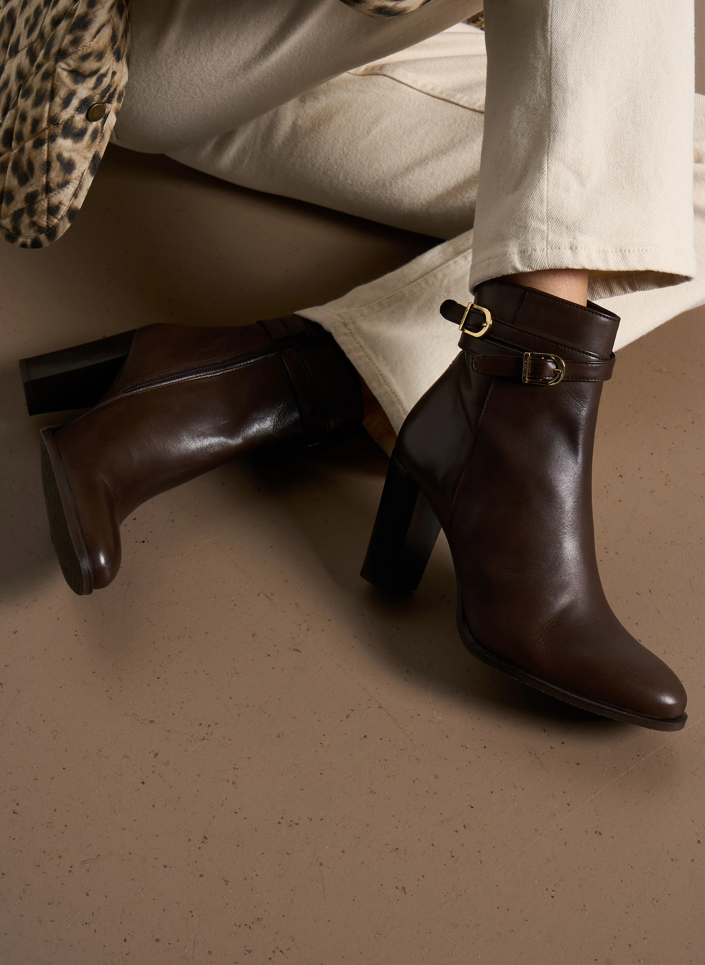 ACTIVE - Bottines en cuir | Marron