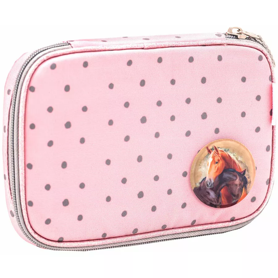 Belmil Schulranzen Smarty Schulranzen Set 6-teilig mit Brustgurt, Hüftgurt Pink Dots 2