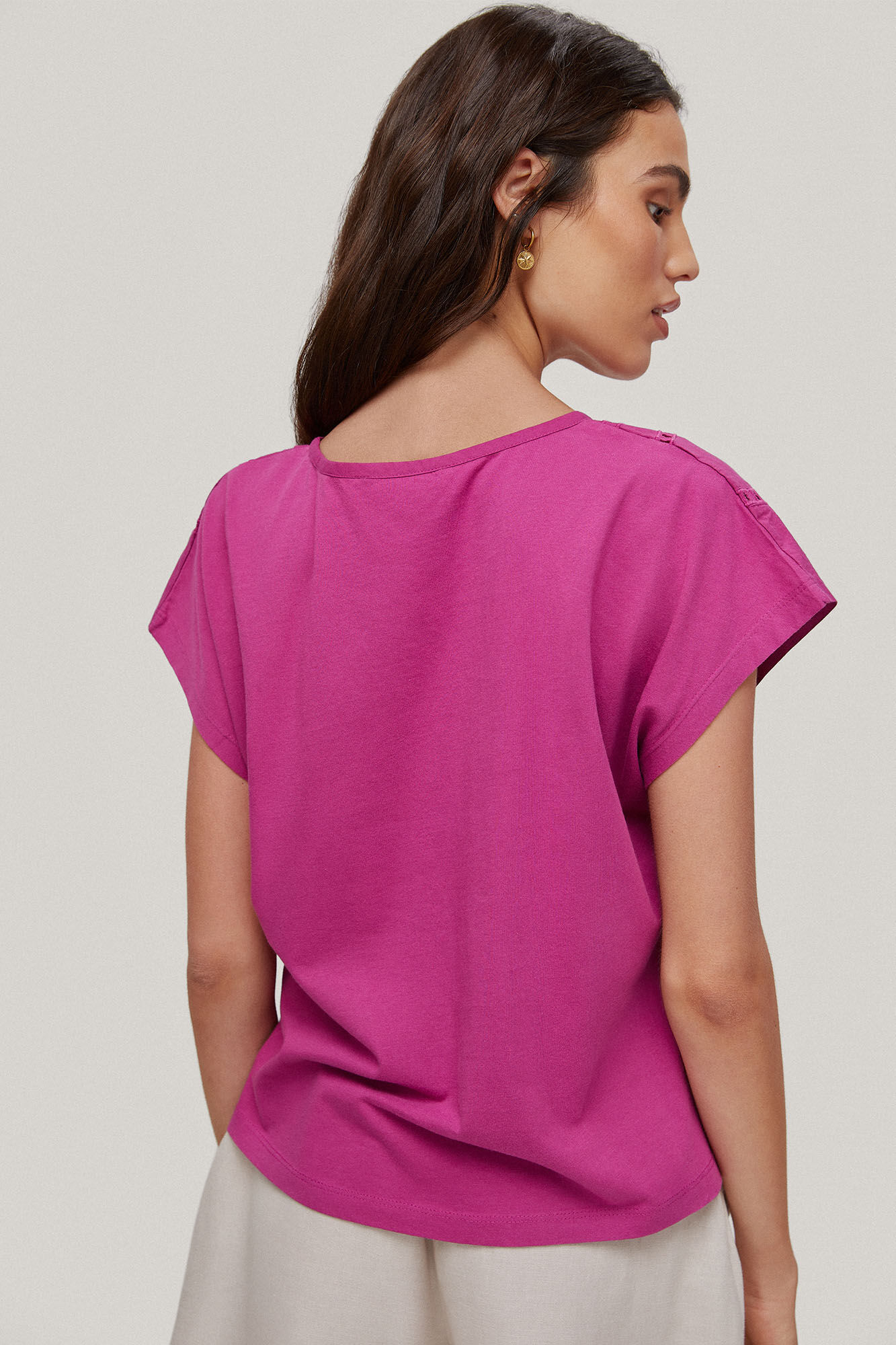 Camiseta combinada Vainicas - Roxa