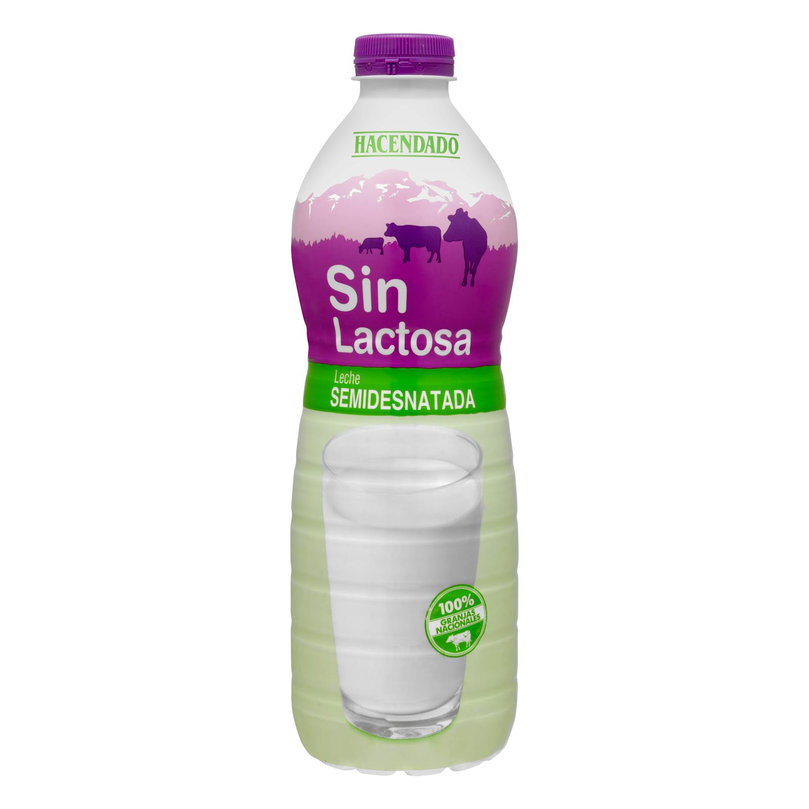 Lait demi-écrémé sans lactose Hacendado