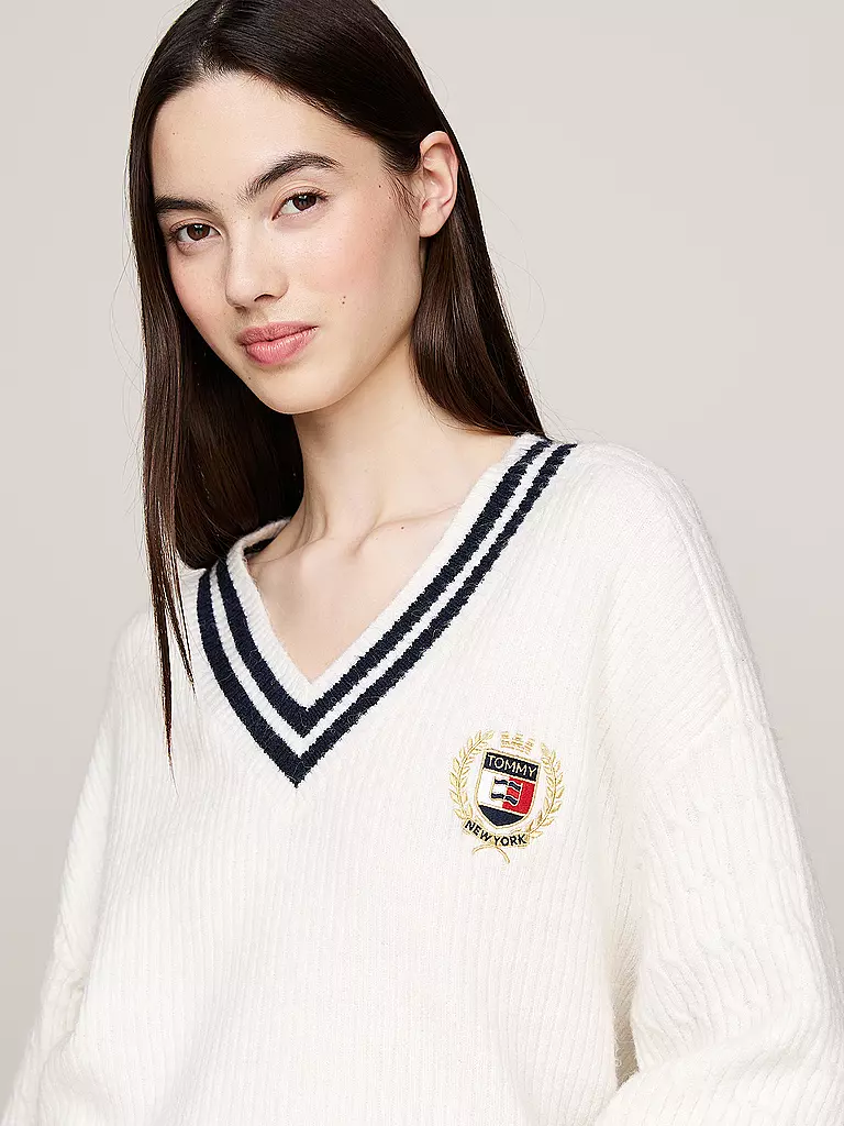 TOMMY JEANS Pullover  weiss