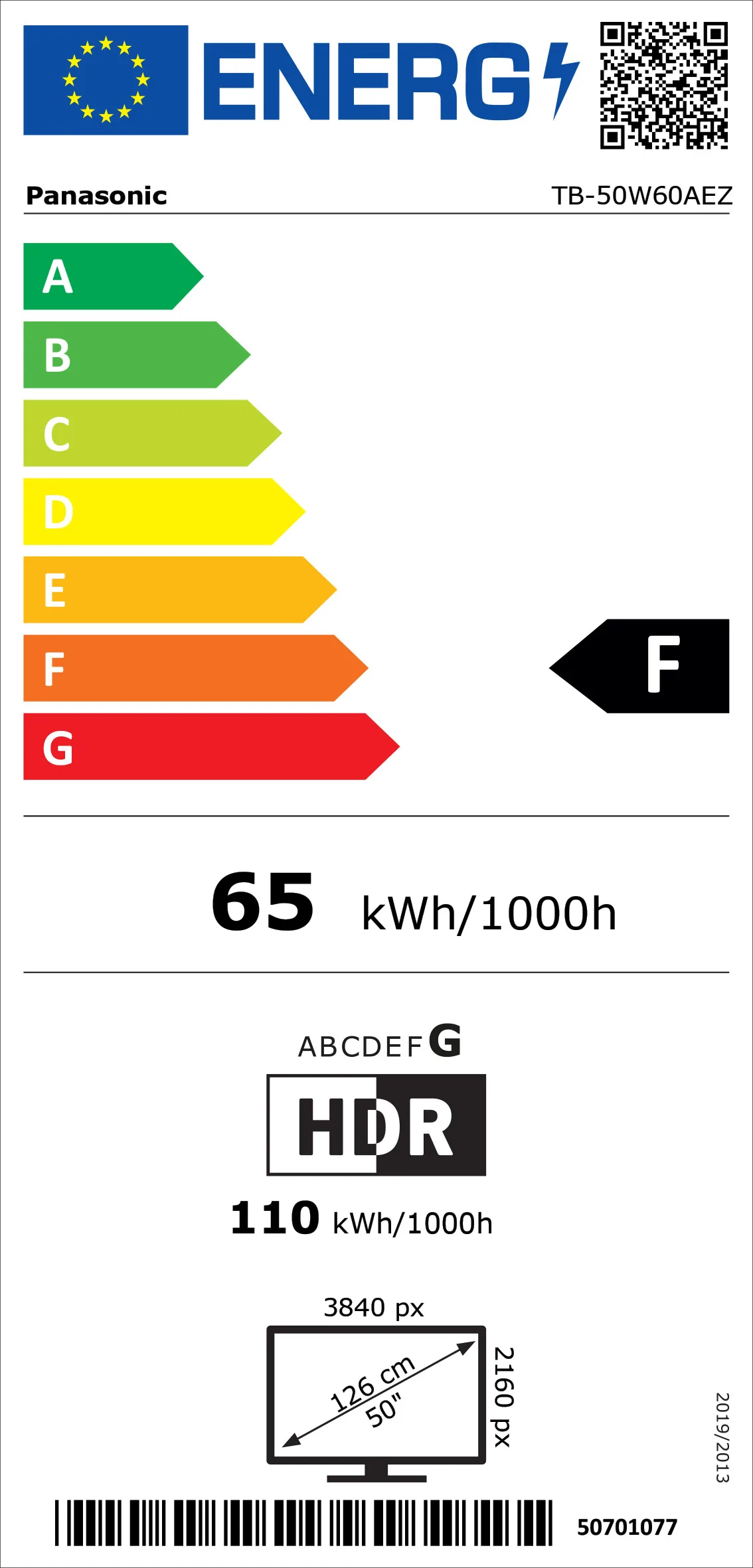 Panasonic TB-50W60AEZ TV UHD 4K