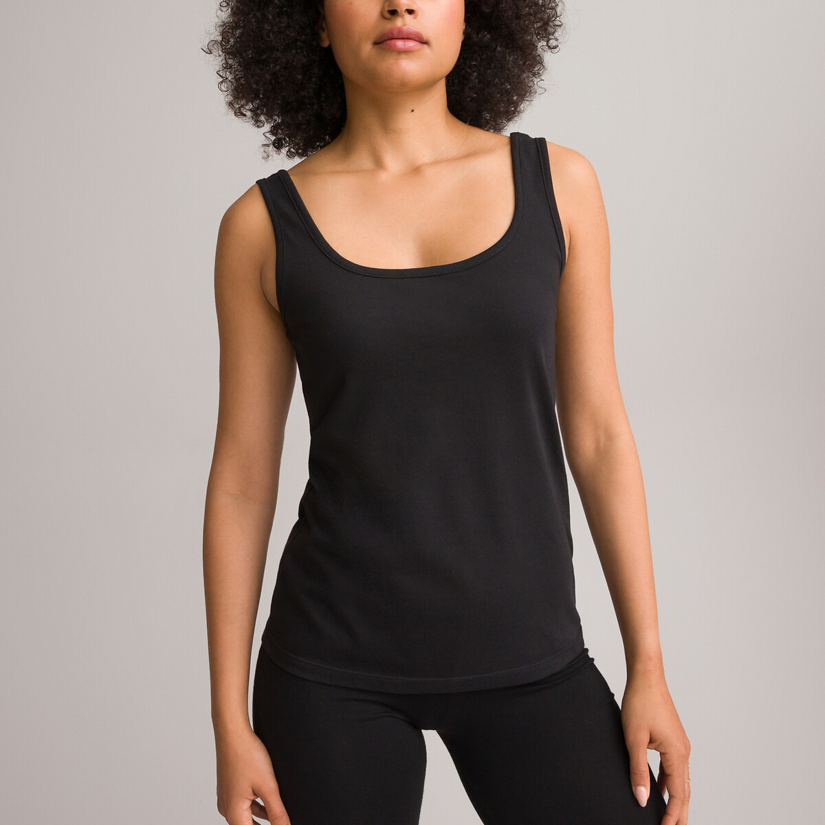 ANNE WEYBURN<br>Regata com gola redonda em algodão e modal