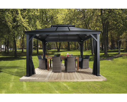 SOJAG Mykonos Paviljoen 10x12 incl. klamboe 299 x 364 cm grijs
