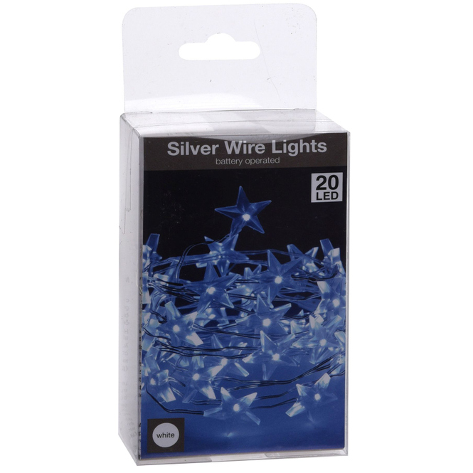 20er LED-Lichterkette - Sterne - ca. 1 m