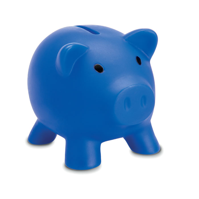 GiftRetail MO8132 - SOFTCO Tirelire Cochon Moderne en PVC avec Bouchon ABS