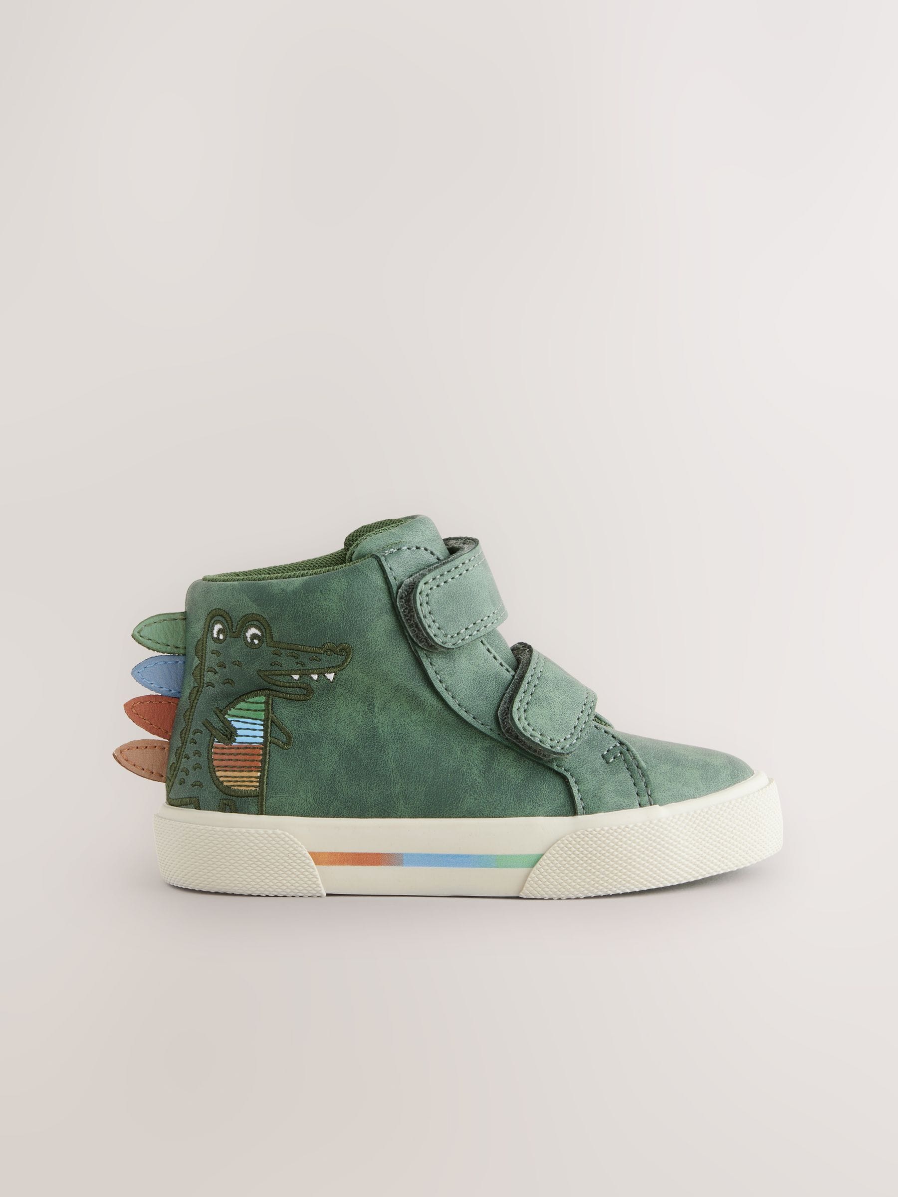 Groene krokodil - Hoge schoenen met klittenbandsluiting