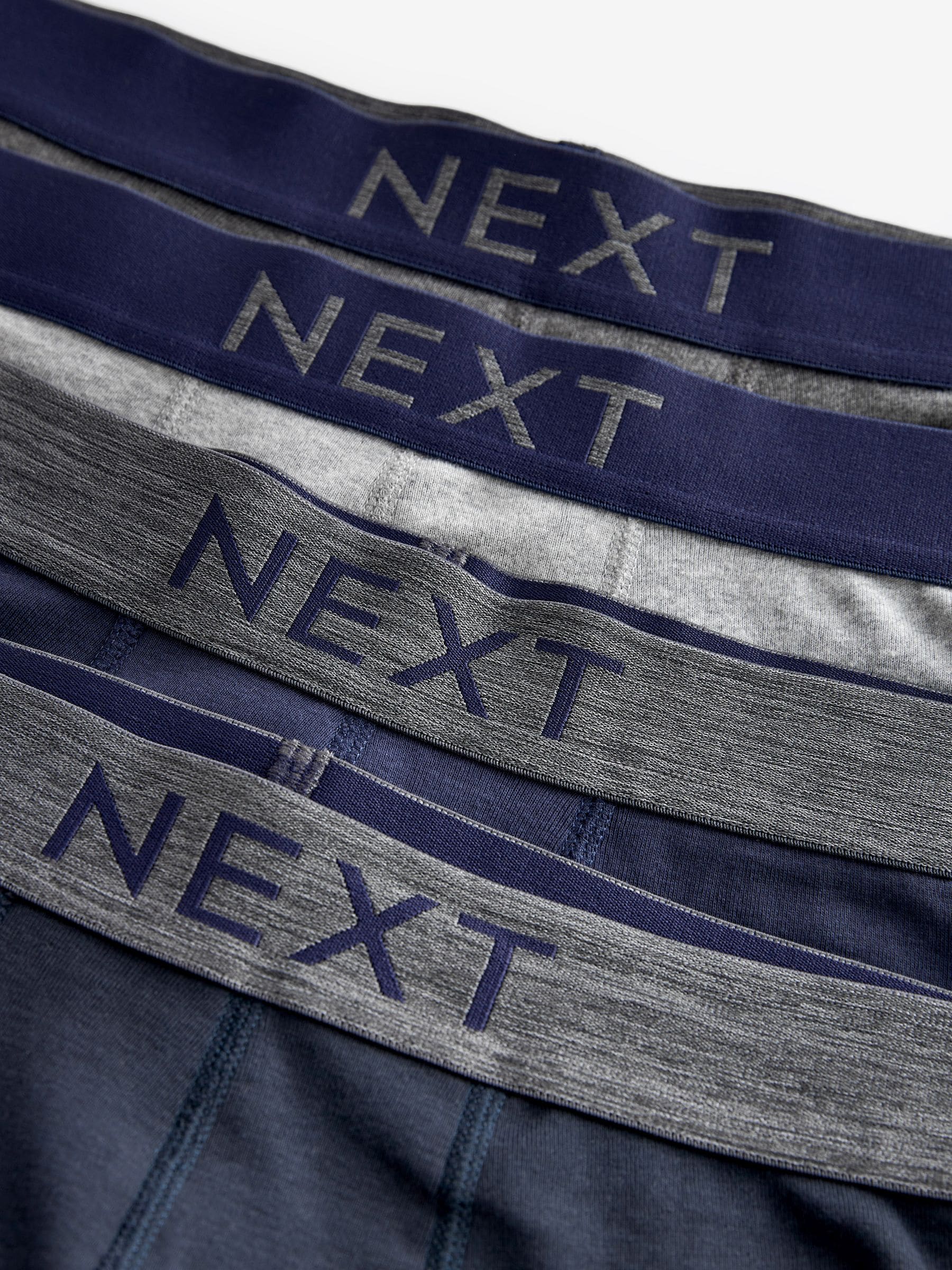 Grijs/marineblauw - Verpakking van 4 - Hipster boxershorts van 100% katoen