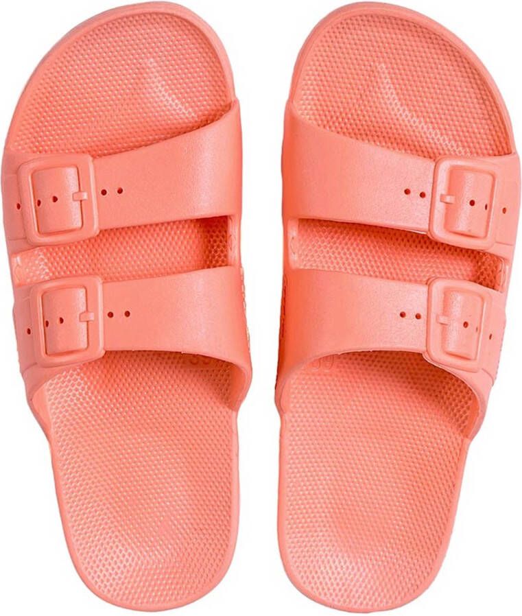 Freedom Moses badslippers zalmroze Rubber Effen 30 31