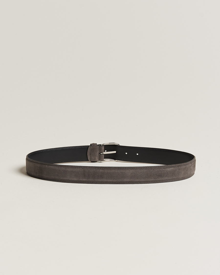 Anderson's Suede 3,5 cm Belt Grey
