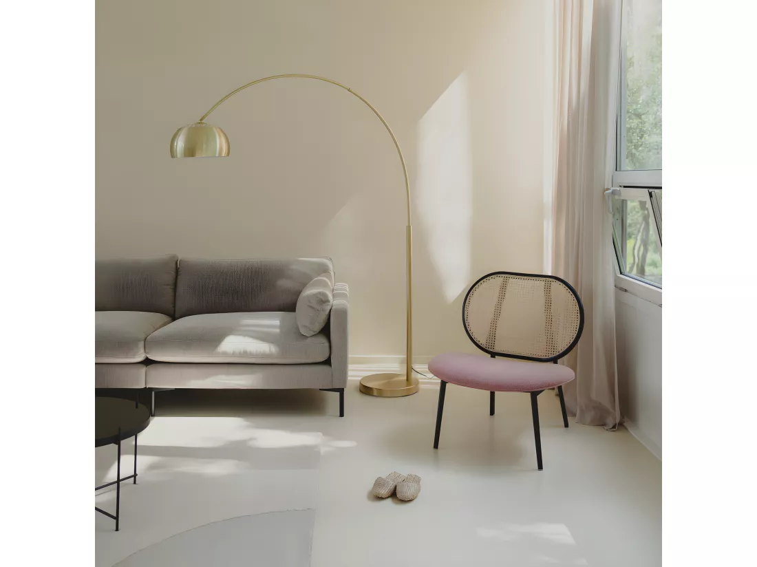 Bow - Lampadaire arc design - Laiton