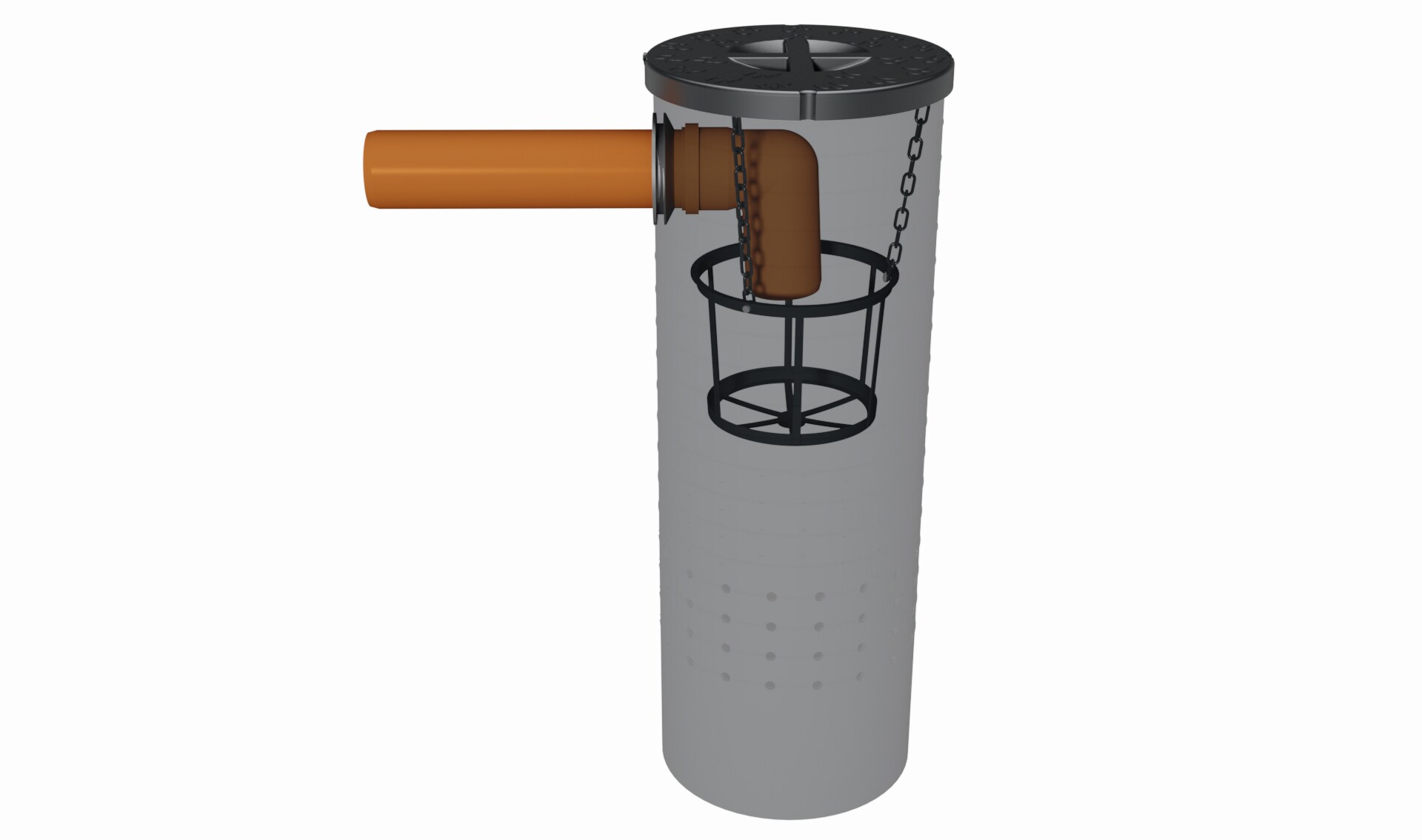 GreenLife Sickerschacht 140 l Gartenentwässerung Wassertank mit Sieb