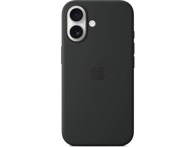 Apple Silicone Case mit MagSafe iPhone 16 Schwarz Silikon-Backcover mit «MagSafe» für das  Apple iPhone 16