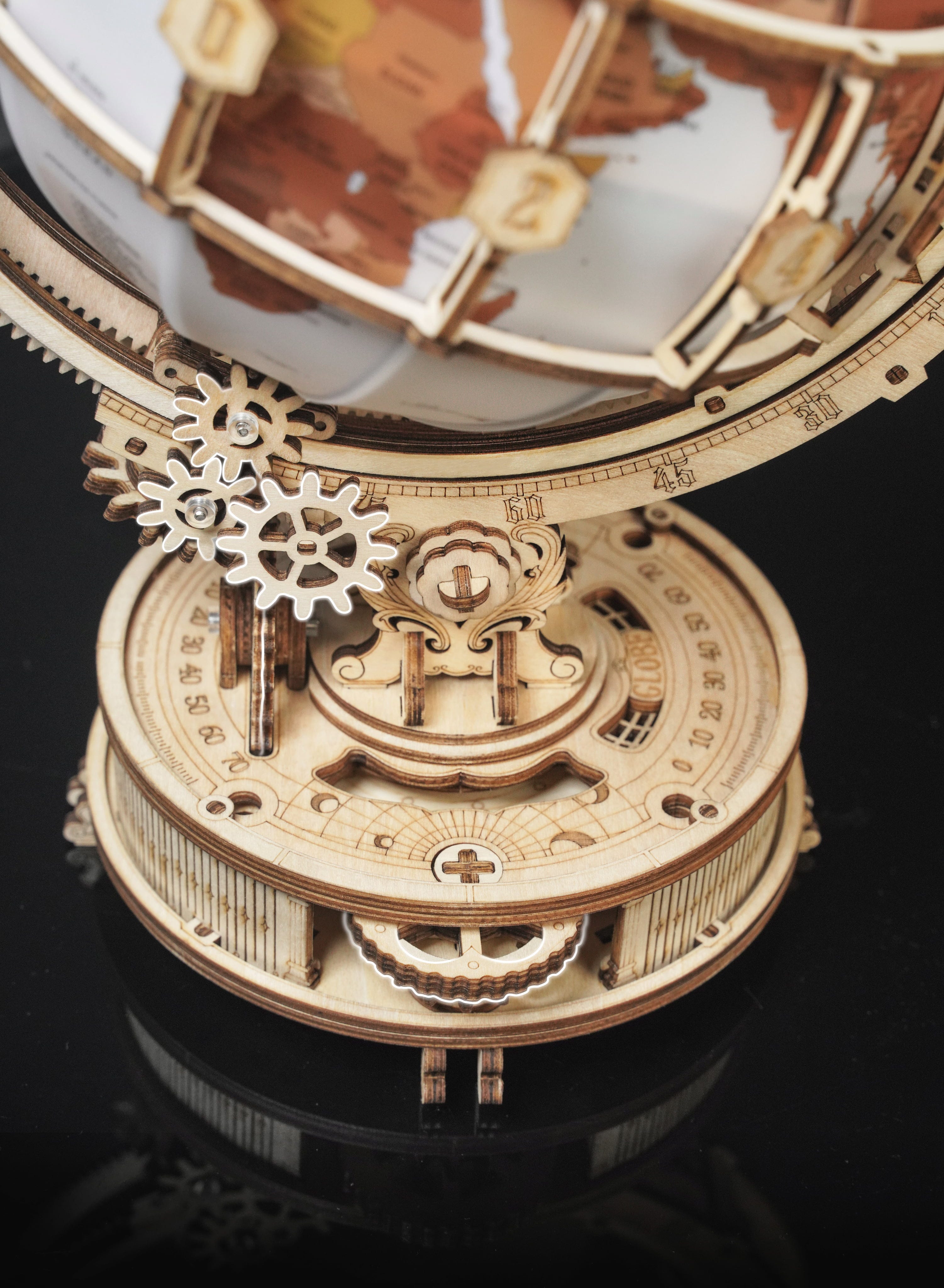 ROKR  Luminous Globe    3D Holzpuzzle: Eine Welt aus Licht, Holz und Zeit