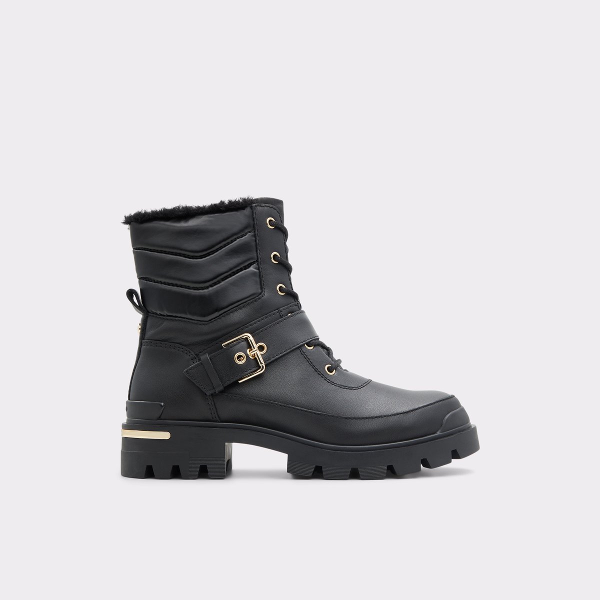 Alpa Black Leather Smooth Women Winter boots