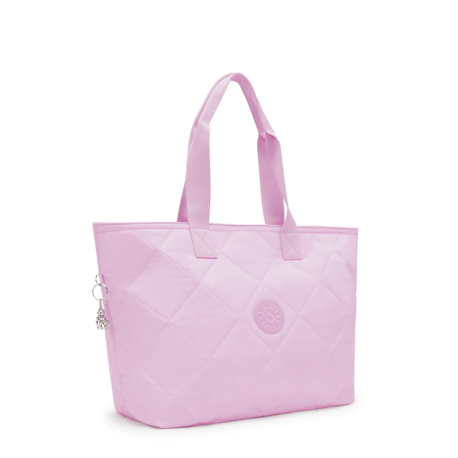 COLISSA Grand fourre-tout avec compartiment pour ordinateur portable - Blooming Pink Quilt
