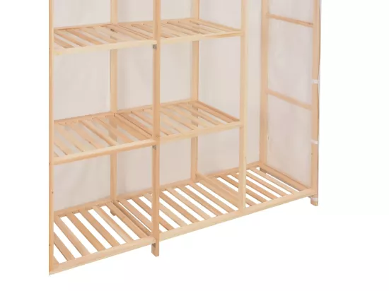 Garde-robe Blanc 173x40x170 Tissu