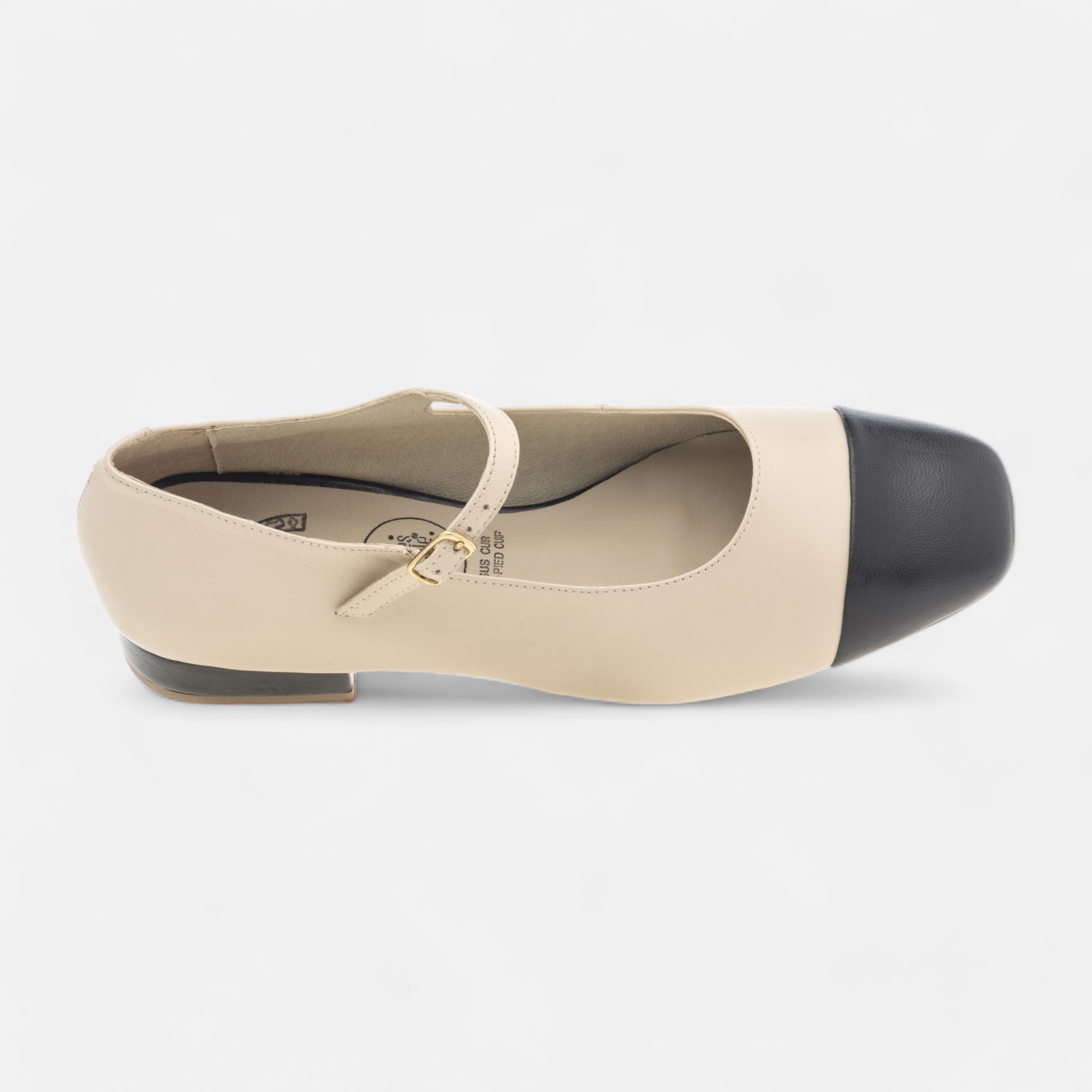 Babies Femme en cuir beige