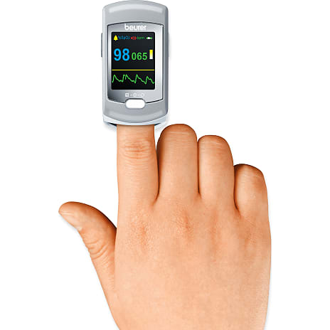 Beurer PO 80 pulsoximeter Grå. Hvid