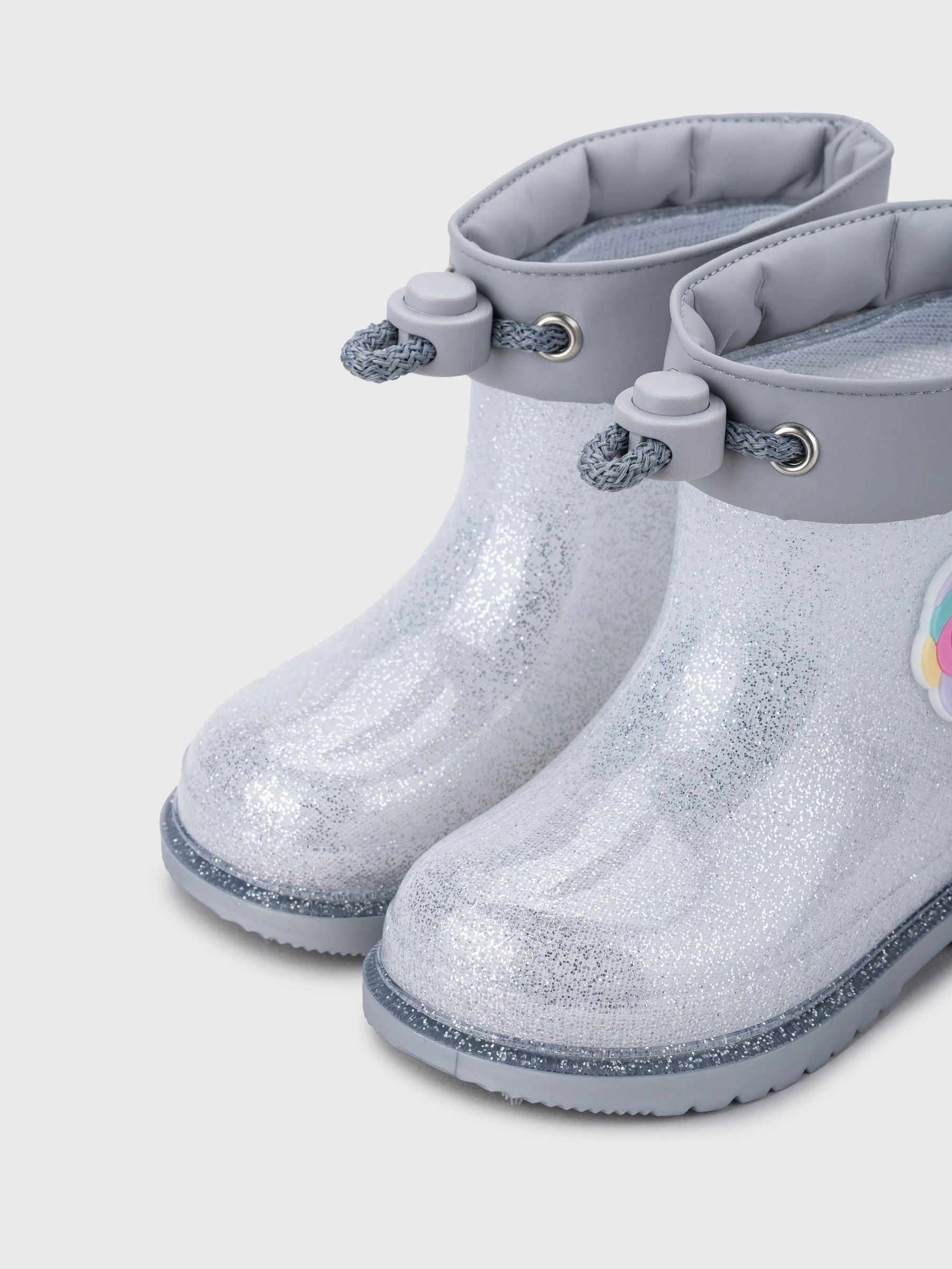 Zilver - Igor Glitter Unicorn Ankle Wellies