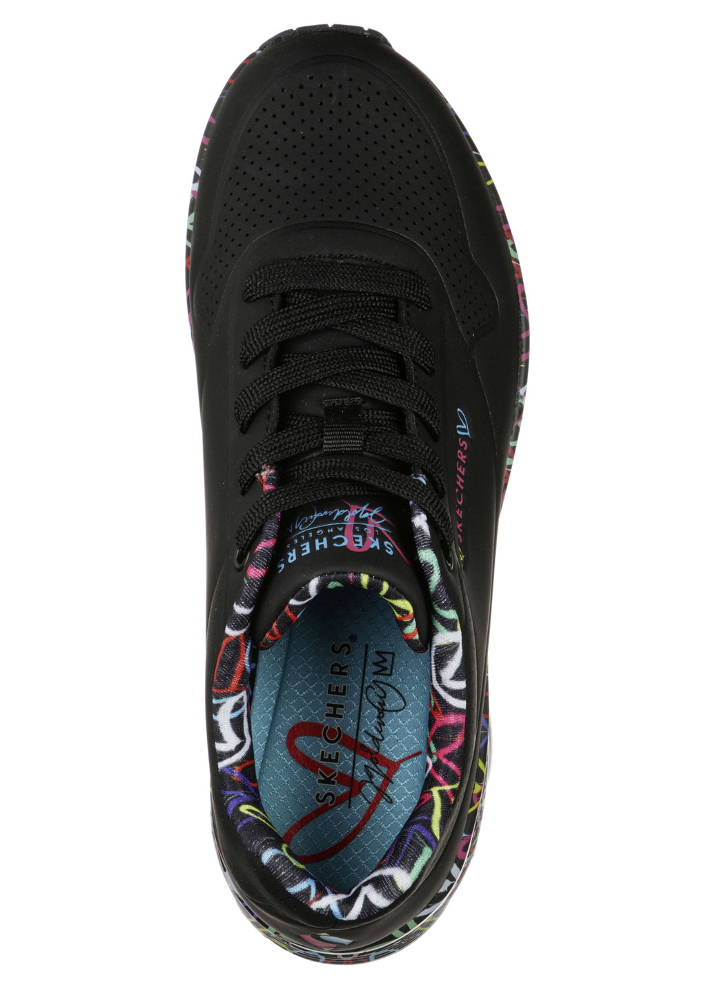 SKECHERS Schnür-Sneaker teilweise mit bunten Herzen bedruckt