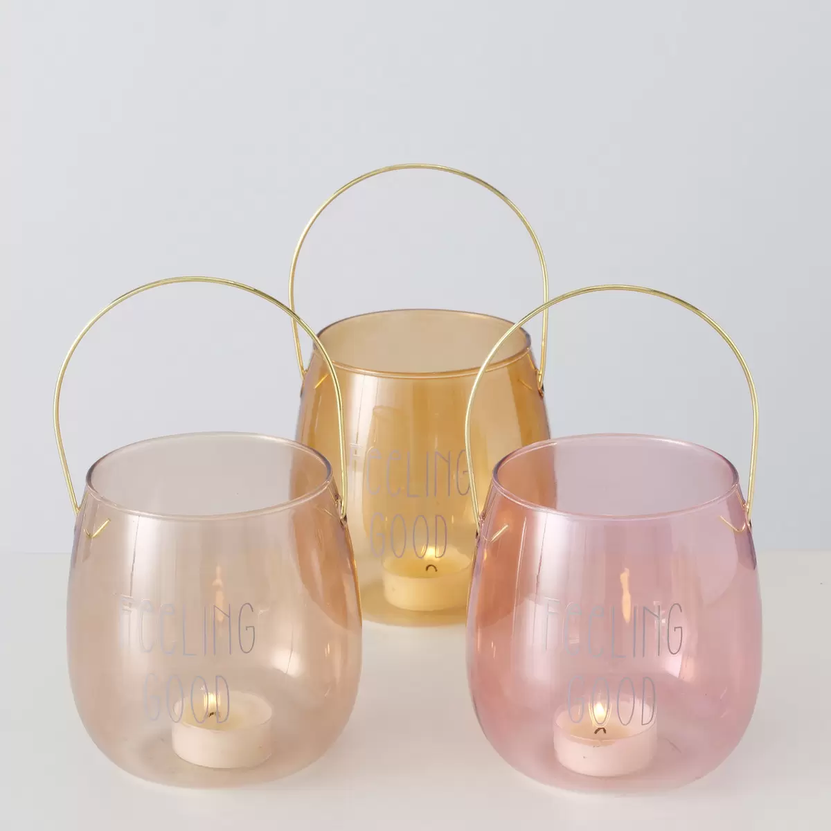 Windlicht Feeling Good gold,orange,rosa