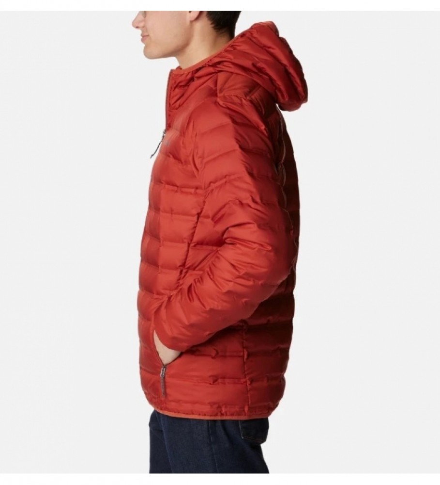 Jaqueta de plumas com capuz vermelha Columbia Lake 22