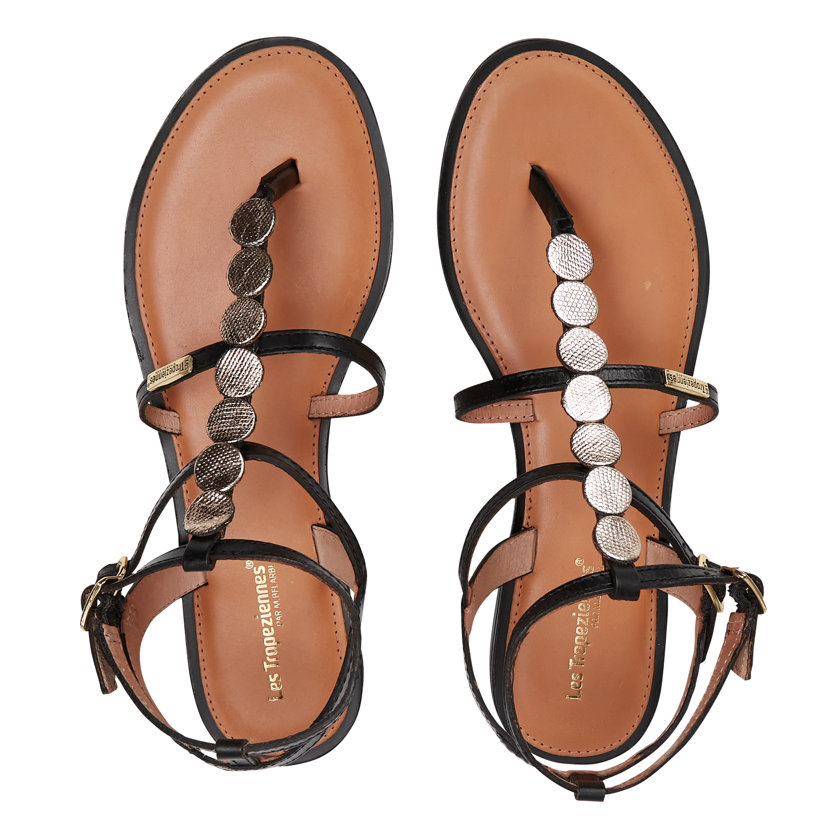 HORELIA - Sandales plates en cuir | Blanc