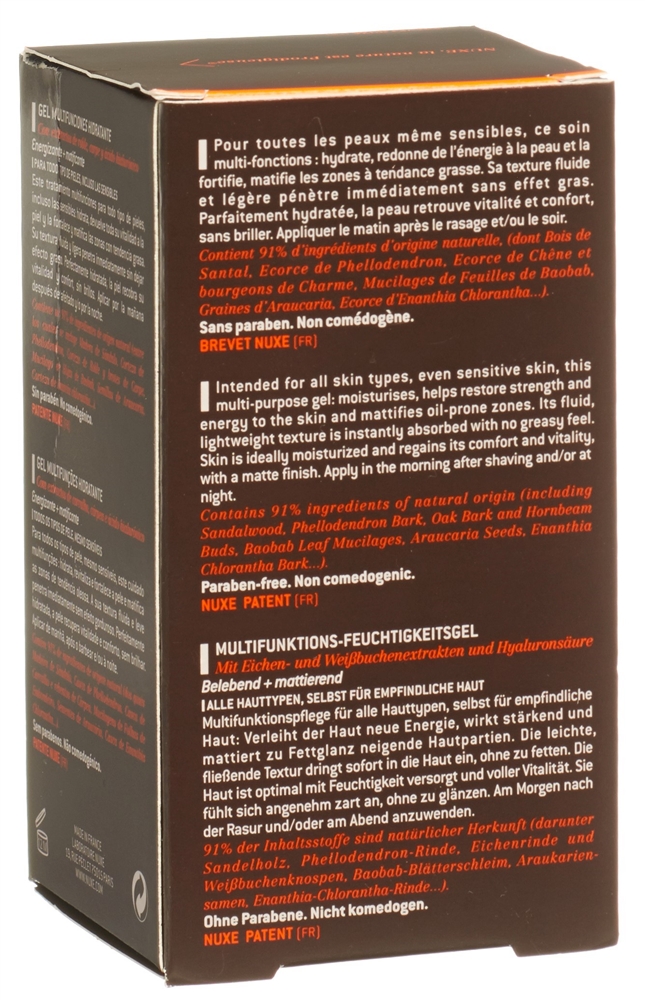 NUXE Men Gel Hydratant Multi Funct 50 ml