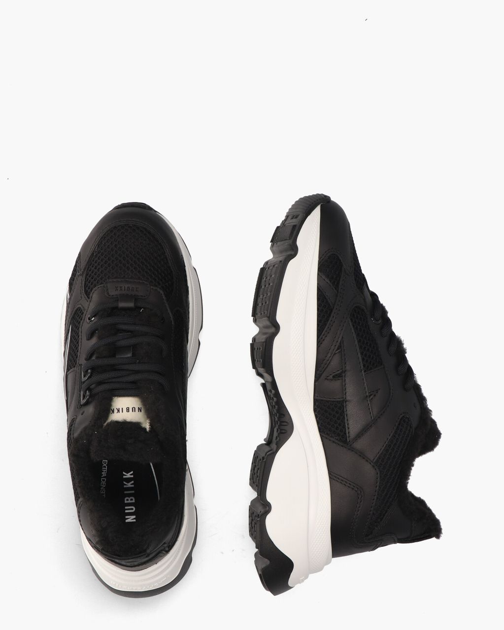 Nubikk Ross Nomad Fur Zwart Damessneakers