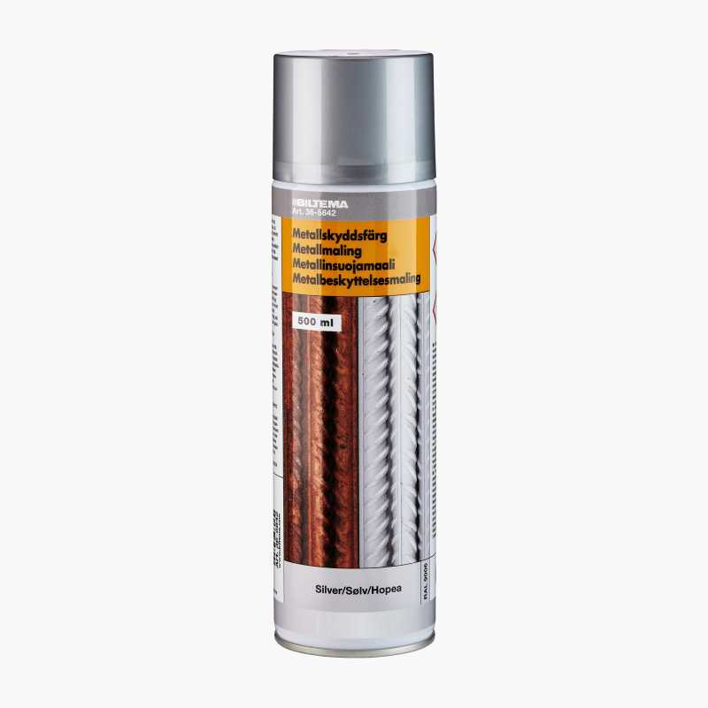 Metallmaling, hvit, 500 ml