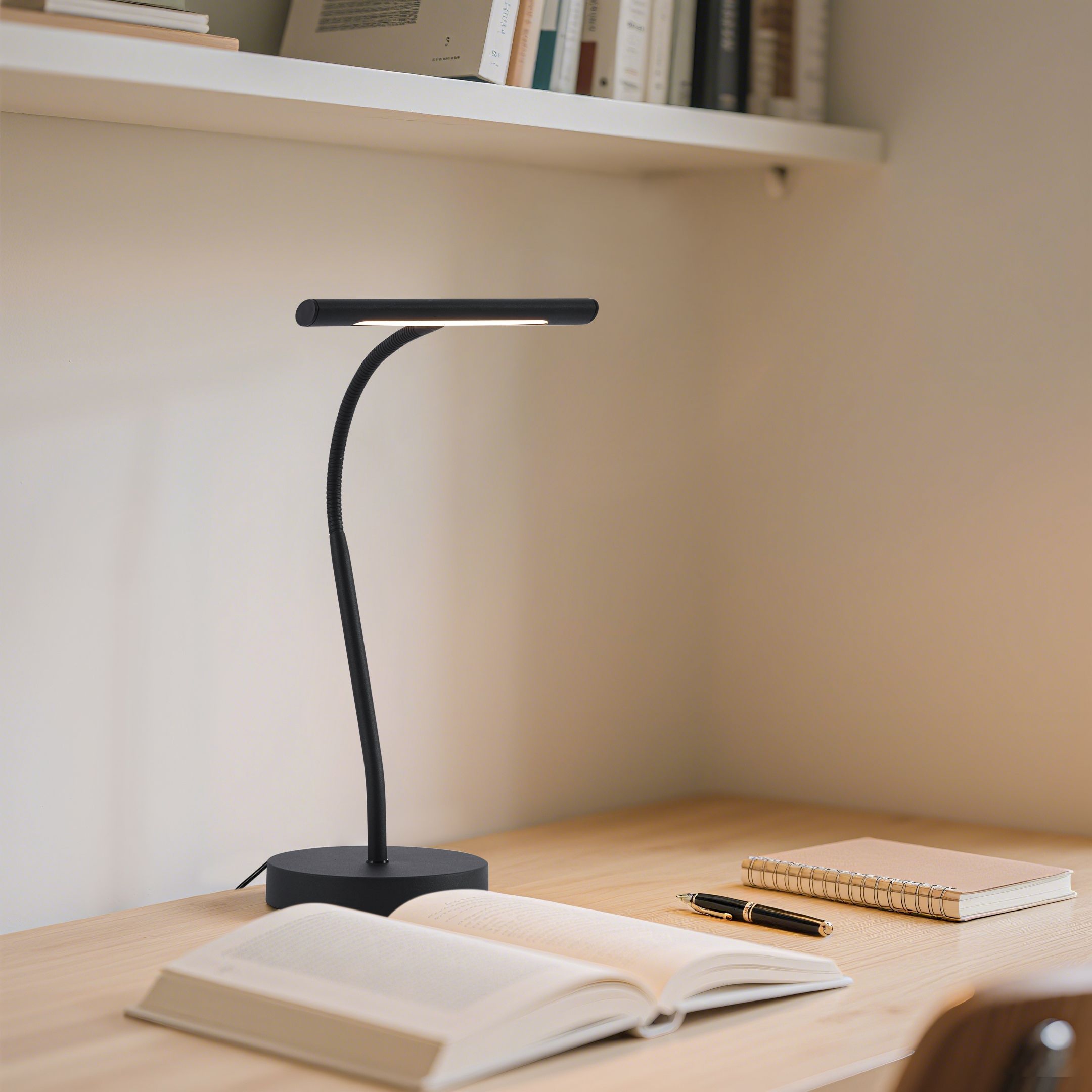 Art Deco tafellamp zwart incl. LED - Tableau