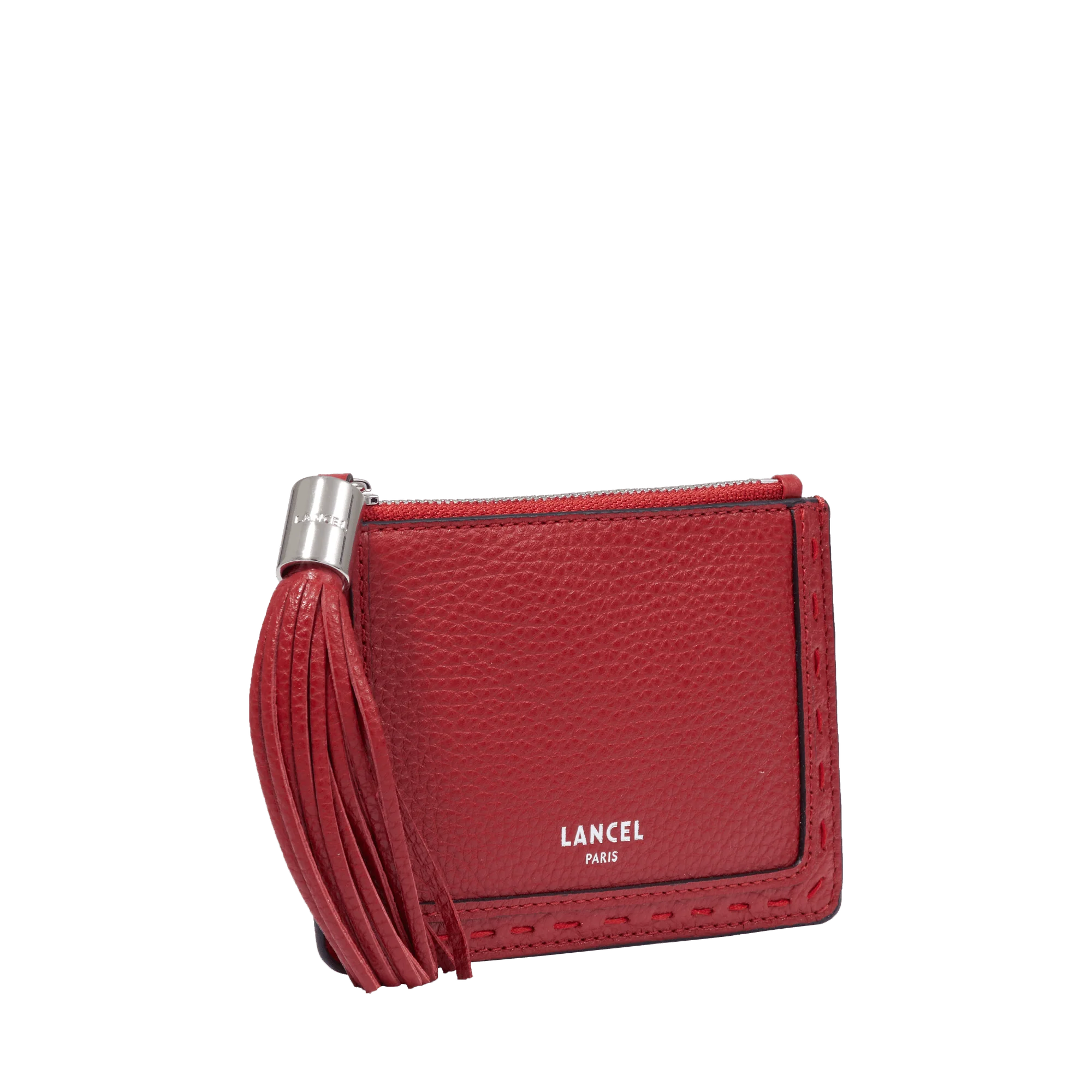 Porte-cartes zippé L Premier Flirt de Lancel-Rouge Lancel